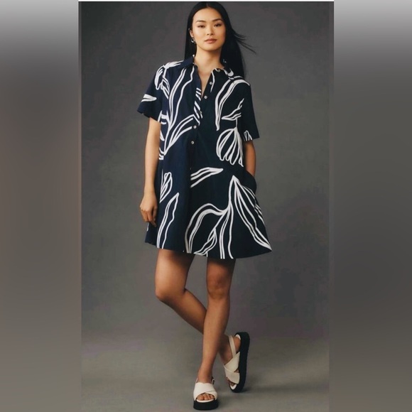 Anthropologie Dresses & Skirts - The Pollie Short-Sleeve Swing Tunic Mini Dress